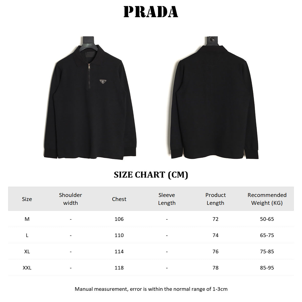 Pra*a long-sleeved polo shirt