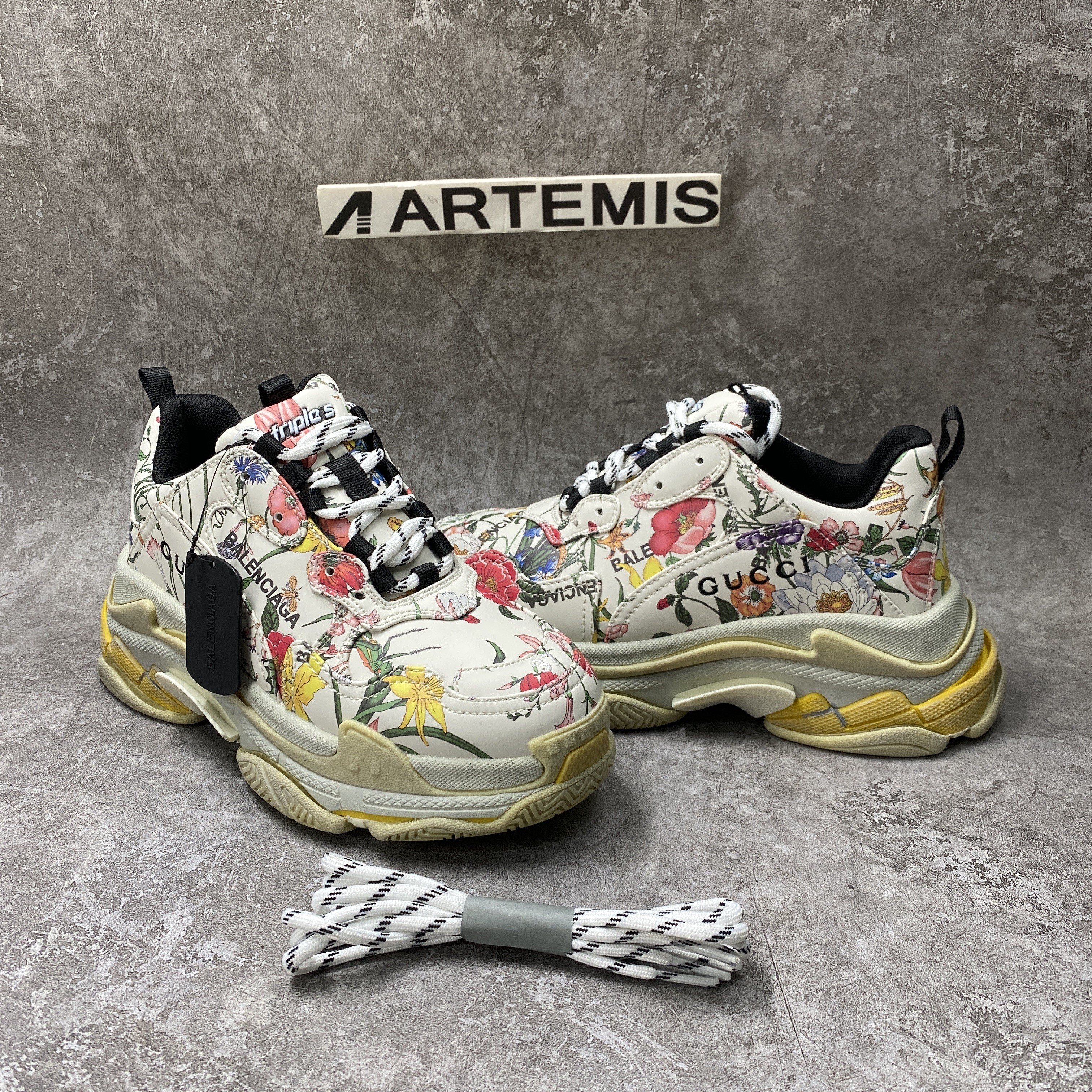 Balenciga X G The Hacker Project Triple S Flora Print