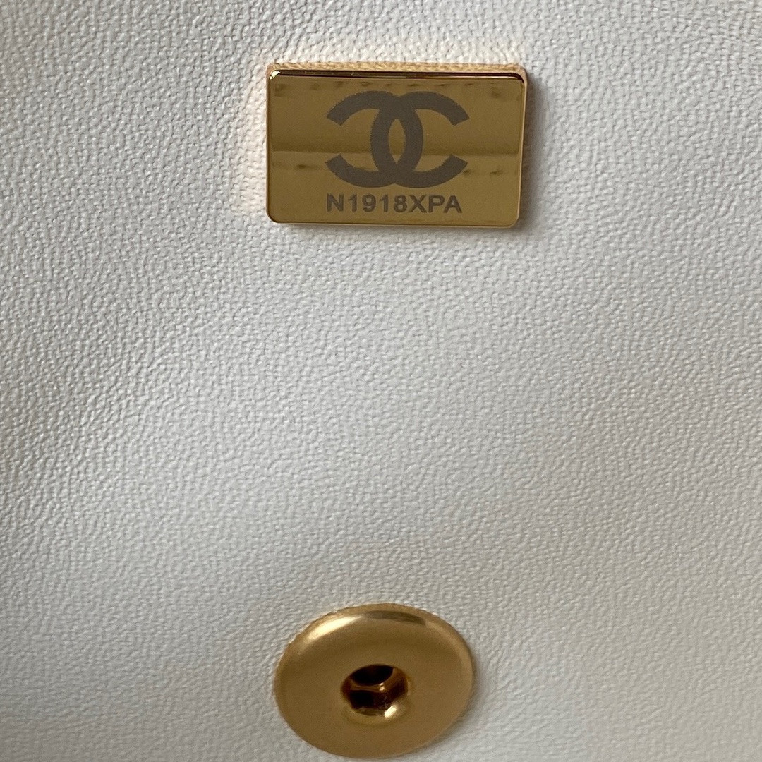 Ch*el mini classic handbag with top handle 12 × 20 × 6 cm